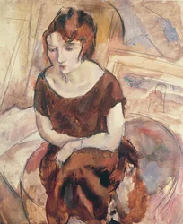 Jovem mulher, 1925 (óleo no papelão)